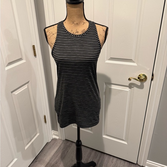 Athleta Black and Gray Striped Tank Top - Picture 2 of 6